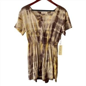 Moon & Sky Short Sleeve Tie Dye Dress size small nwt